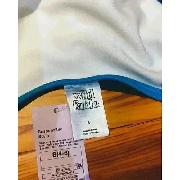 Wild Fable Bikini TOP M(8/10) And High Rise BOTTOM S(4/6) Red/White/Blue NWT - Picture 11 of 16